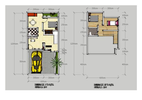 foto denah rumah tipe T.63 perumahan De Sangkanhurip Estate