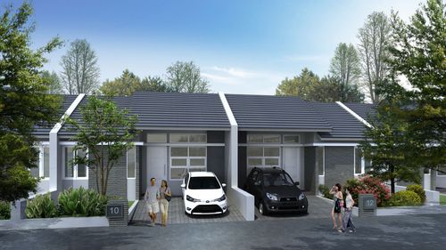 foto tampak rumah tipe T.53 perumahan De Sangkanhurip Estate