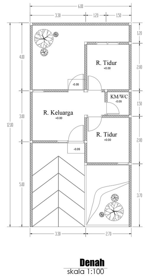 foto denah rumah tipe 30/69 perumahan Royal Tendean Residence