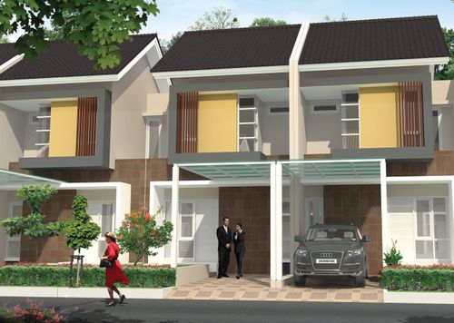 foto tampak rumah tipe Arsanta perumahan SA7.15-22 CLUSTER SAMATA KHI