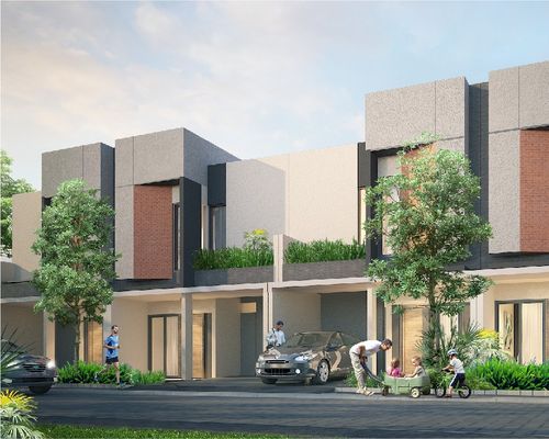 foto tampak rumah tipe CAMELIA perumahan Blossom Park Residence
