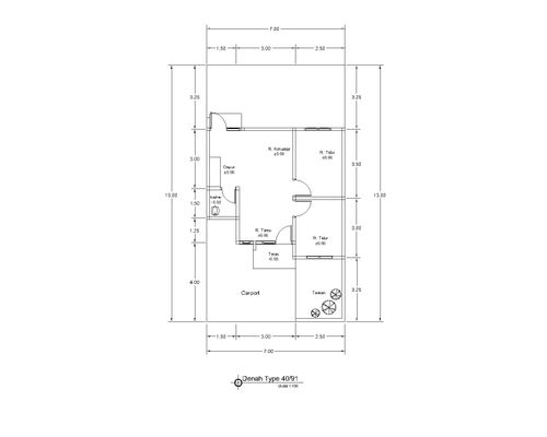 foto denah rumah tipe 40 perumahan PERUMAHAN SAPPHIRE TOWNHOUSE
