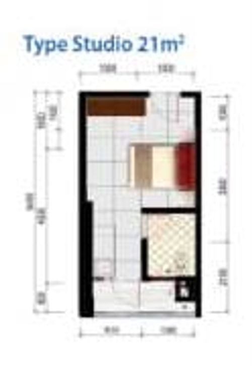 foto denah rumah tipe STUDIO perumahan APARTEMEN EPICENTRUM SEPATAN