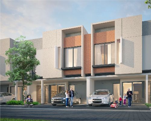 foto tampak rumah tipe AZALEA perumahan Blossom Park Residence