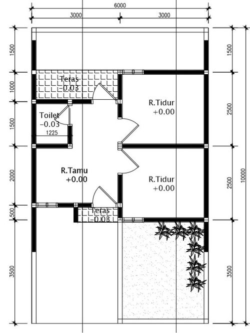 foto denah rumah tipe Djati Asri 30 perumahan DJATI ASRI RESIDENCE