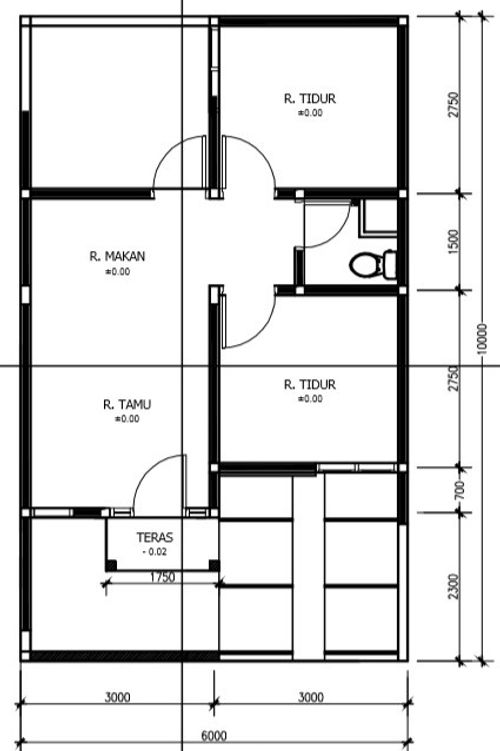 foto denah rumah tipe Djati Asri 36 perumahan DJATI ASRI RESIDENCE