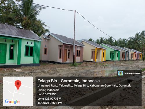 foto tampak rumah tipe 36 subsidi perumahan AMANDA RESIDENCE Telaga Biru, Gorontalo, indonesia