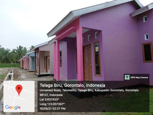 foto denah rumah tipe 36 subsidi perumahan AMANDA RESIDENCE Telaga Biru, Gorontalo, indonesia