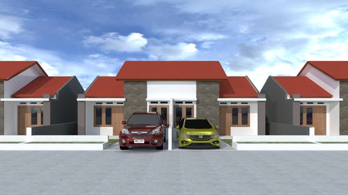 foto tampak rumah tipe 36/98 perumahan PT Rejawan Maju bersama