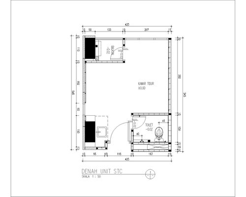 foto denah rumah tipe Studio Corner perumahan Grand Taman Melati Margonda 2