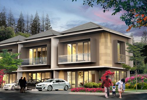 foto tampak rumah tipe C LUSTER DHARMAWANGSA 82 perumahan GRAND RESIDENCE CITY
