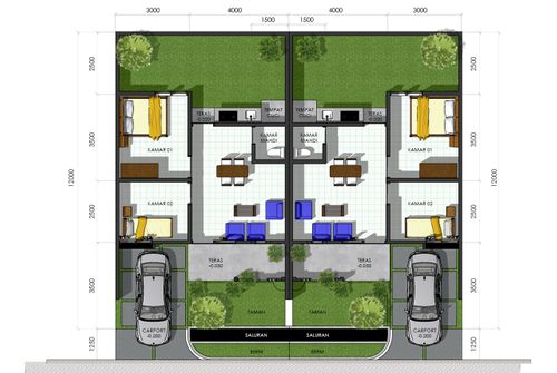 foto denah rumah tipe 40/84 perumahan KOTA RANGKAS BARU