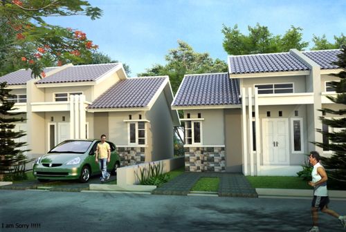 foto tampak rumah tipe 45/119 perumahan BUMI TAMALANREA PERMAI