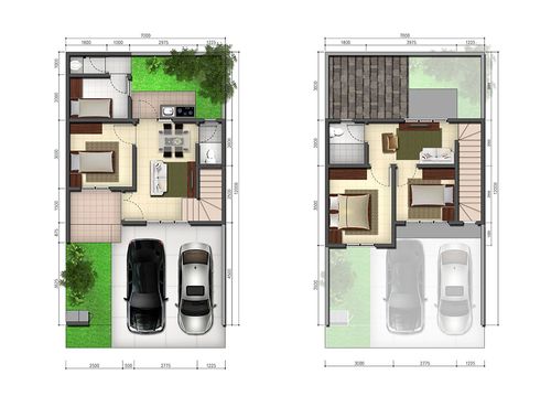 foto denah rumah tipe ASTER perumahan SERPONG JAYA THE SPRING