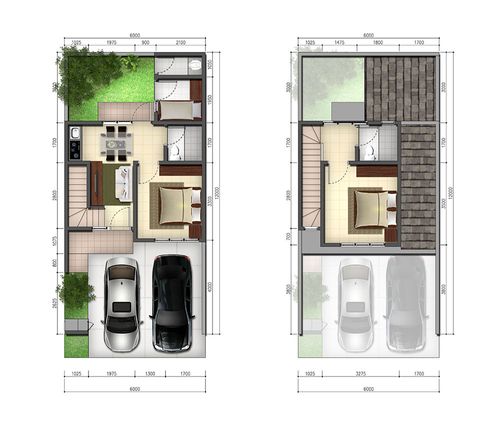 foto denah rumah tipe CANNA perumahan SERPONG JAYA THE SPRING