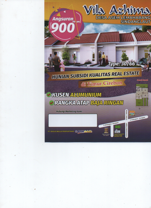 foto tampak rumah tipe 30/66 perumahan Vila Azhima 2