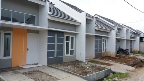 foto tampak rumah tipe SERUNI 36/79 (APRIL) perumahan Cluster Sriwijaya - Darmawangsa Residence Bekasi