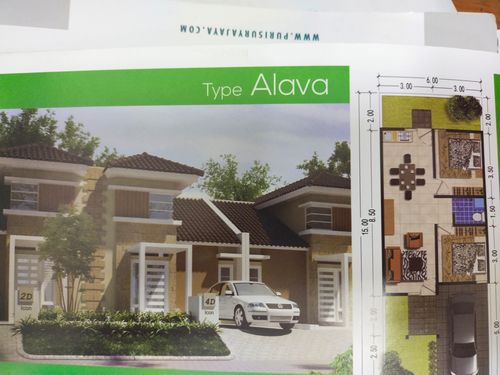 foto denah rumah tipe ALAVA SUDUT perumahan Valencia Icon