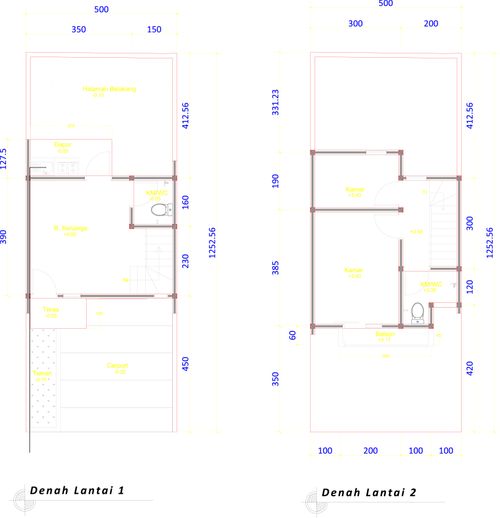 foto denah rumah tipe 47 Compact (364) perumahan G-Land Katapang Residence 2
