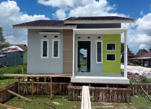 foto tampak rumah tipe 36 perumahan Shalli Messi Indah Blok C Tahap 3