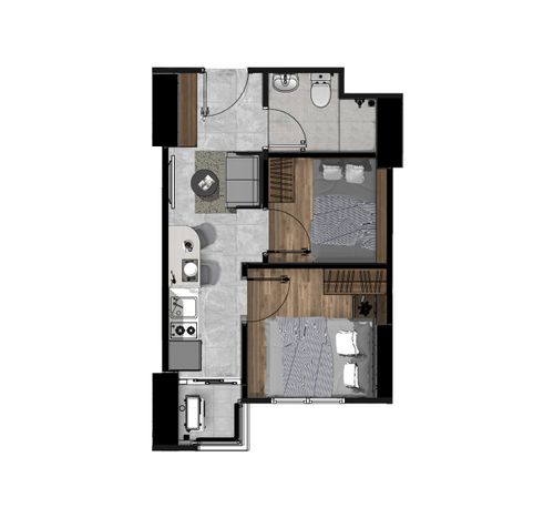 foto denah rumah tipe A2BR‐A perumahan Vittoria Residence