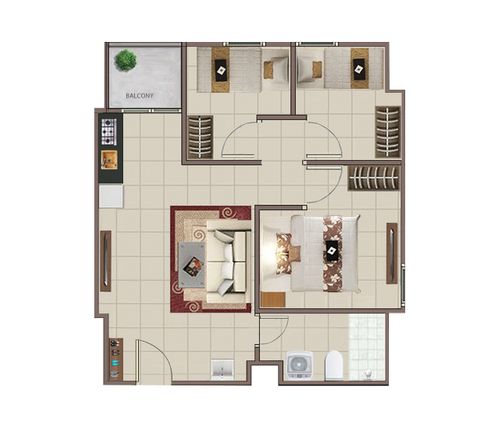 foto denah rumah tipe B3BR perumahan Vittoria Residence