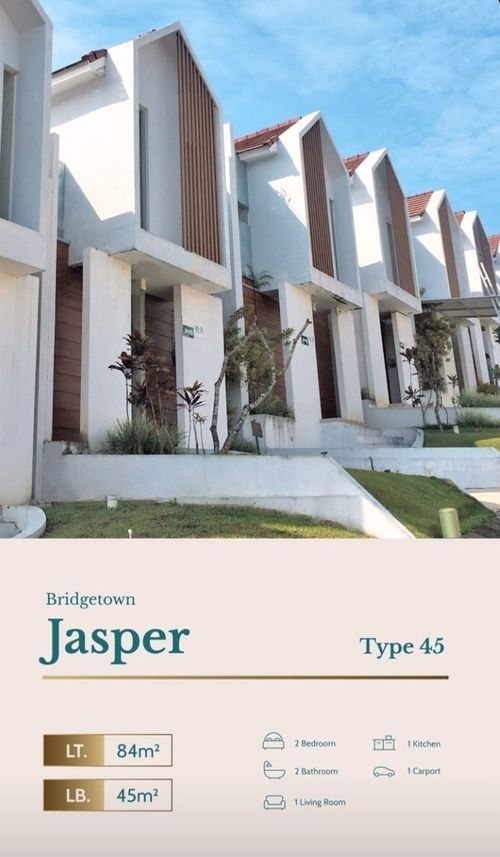 foto tampak rumah tipe Jasper perumahan PERUMAHAN THE BRIDGE TOWN