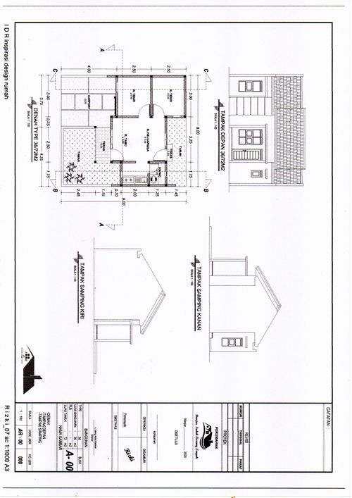 foto denah rumah tipe 36/72 perumahan BANJAR INDAH KARANG TENGAH