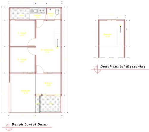 foto denah rumah tipe 36 Mezzanine perumahan G-Land Ciwastra Park