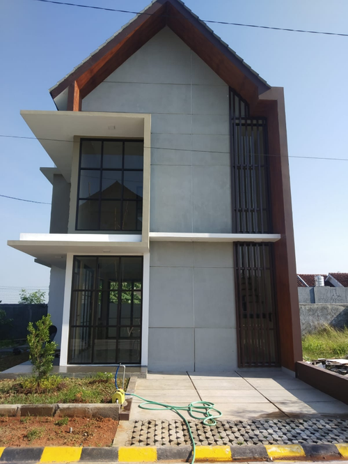 foto tampak rumah tipe A13 68/116 perumahan ARKANA RESIDENCE