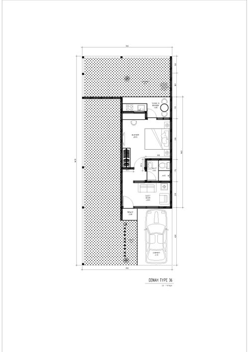 foto denah rumah tipe C1 36/115 perumahan ARKANA RESIDENCE