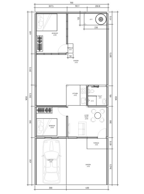 foto denah rumah tipe C2 44/115 perumahan ARKANA RESIDENCE