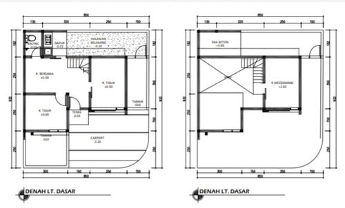 foto denah rumah tipe 42 Mezzanine (408) perumahan Griya Pataruman Asri 3