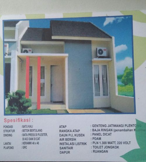 foto tampak rumah tipe 36/78 perumahan Bumi Cinde Raya