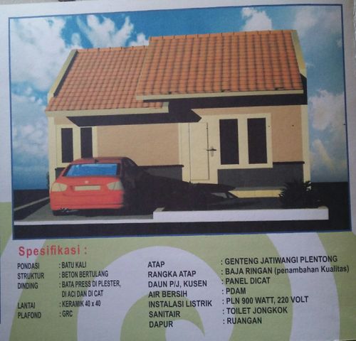 foto tampak rumah tipe 36/72 perumahan Bumi Cinde Raya