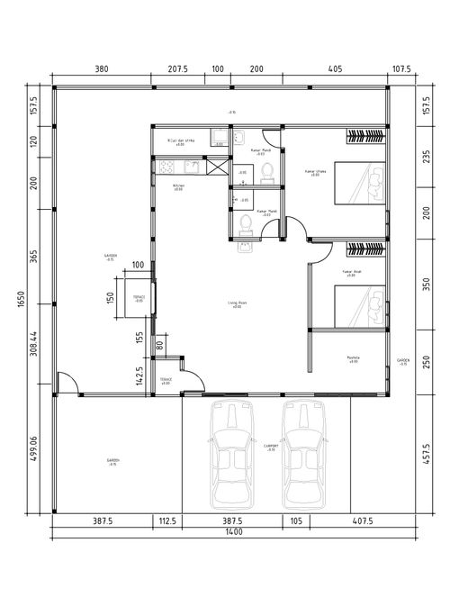 foto denah rumah tipe C Khusus 98/230 perumahan ARKANA RESIDENCE