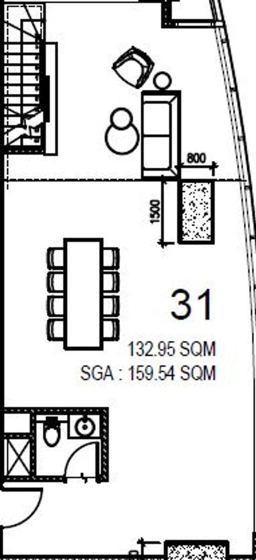 foto denah rumah tipe LOFT 16 ( 159.54 ) perumahan Satoria Tower