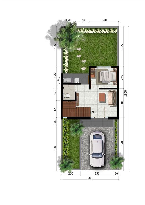 foto denah rumah tipe Cemara perumahan KHAYANGAN RESIDENCE