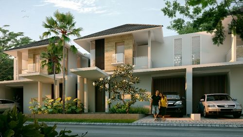 foto tampak rumah tipe Zamrud I perumahan KHAYANGAN RESIDENCE