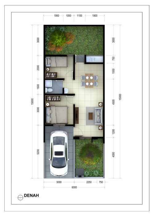 foto denah rumah tipe 36/90 perumahan KEMANG EMINENCE