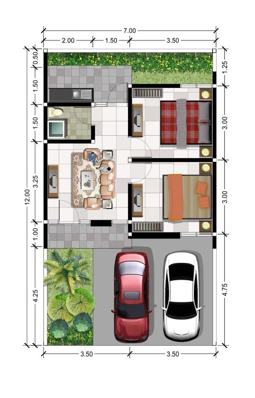 foto denah rumah tipe 42/84 perumahan BHUMI NIRWANA SENTOSA