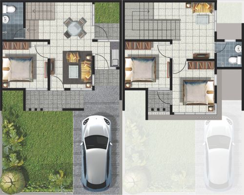 foto denah rumah tipe ASTER perumahan BLUKID RESIDENCE 3