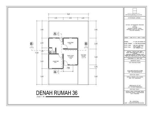 foto denah rumah tipe 36 perumahan BESTIKA LAND