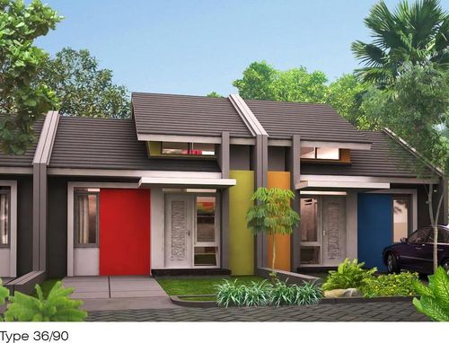 foto tampak rumah tipe 36/90 perumahan GKR Cluster MIJEN TOWN HOUSE