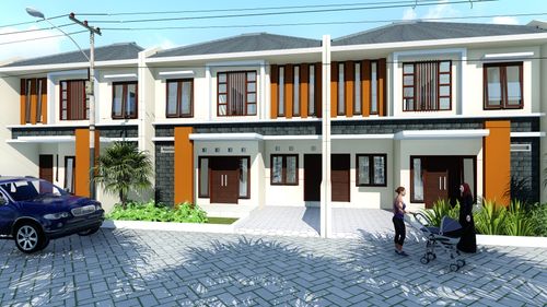 foto tampak rumah tipe 125 perumahan Tanjungsari Regency