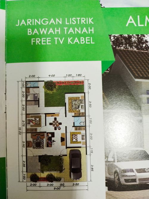 foto denah rumah tipe ALMANSA SUDUT perumahan Valencia Terrace