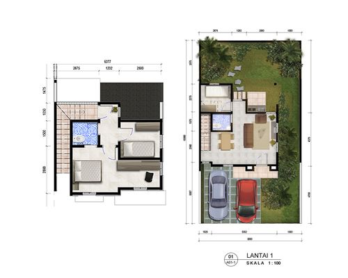 foto denah rumah tipe NEW SIENA 161.57/70 perumahan Casa De Viola