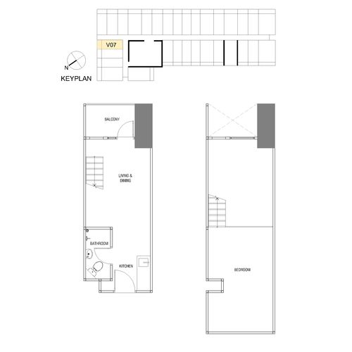 foto denah rumah tipe Loft D perumahan Apartemen Kingland Avenue