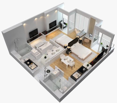 foto denah rumah tipe DUO - B perumahan 88 Avenue