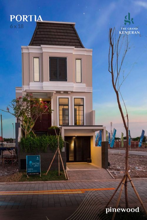 foto tampak rumah tipe PORTIA perumahan The Grand Kenjeran